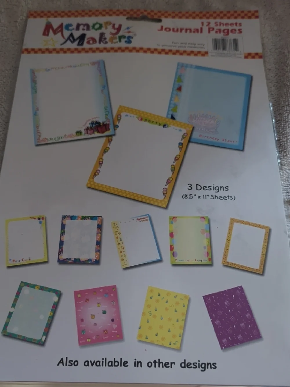 Memory Maker & Scrapbook Set Party Paper Pack - Pink, Multicolor